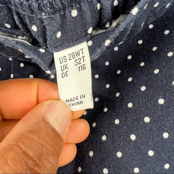 Isaac Mizrahi blue white polka dot pants trousers size 28WT - Picture 9 of 9